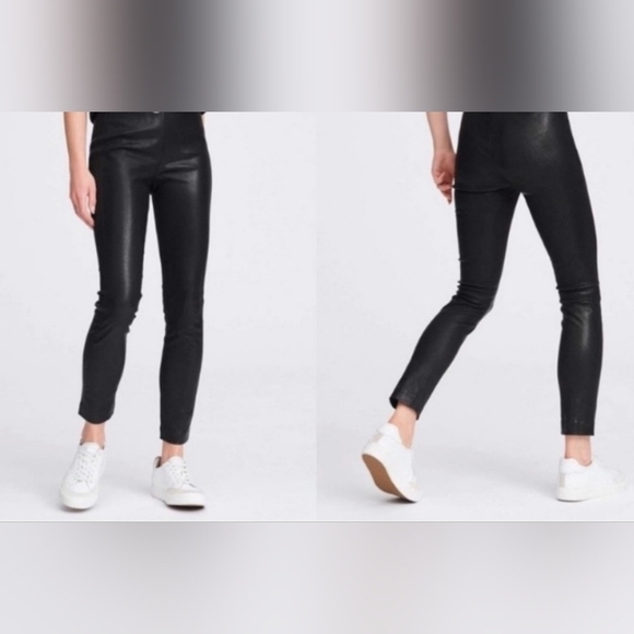 Rag & bone 100% leather Simone black pants Size 4 - Picture 1 of 14